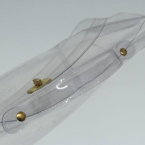 HERMES Vinyl Kelly Hand Bag Vinyl Clear Auth 87450 - Picture 7 of 16